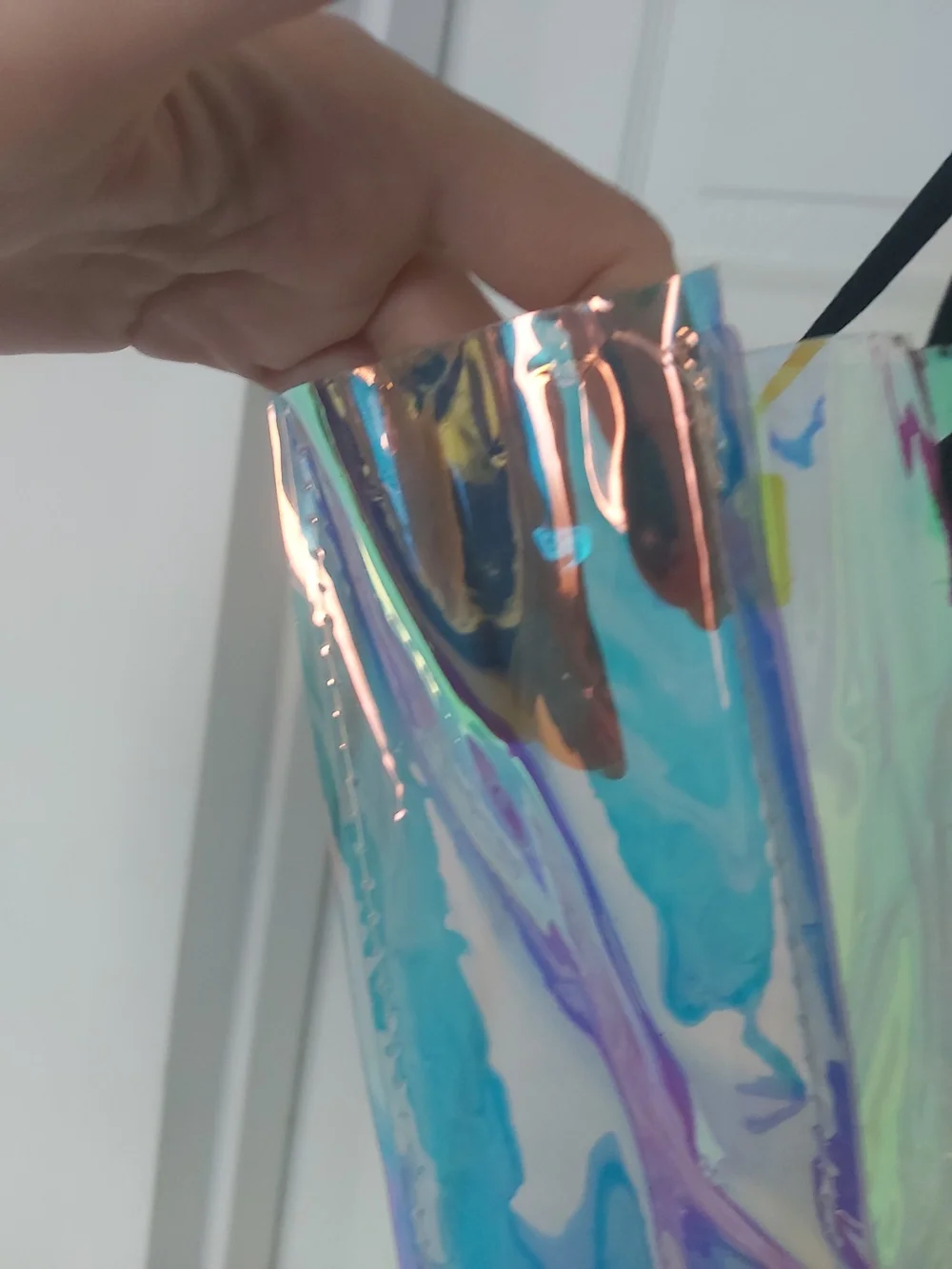 MAC Cosmetics Iridescent Holographic Tote Bag in Multi - Picture 5 of 11